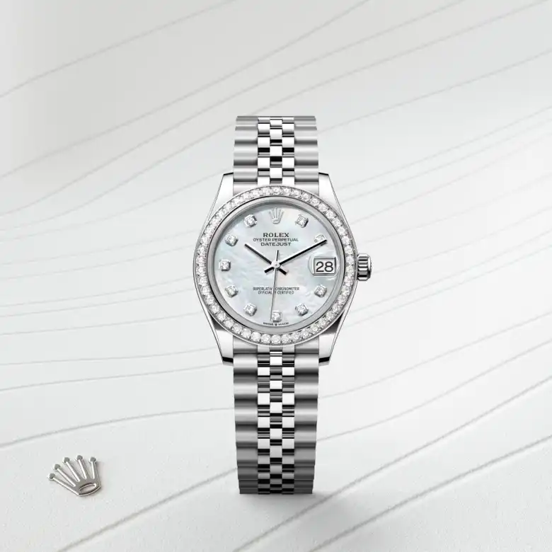 Rolex Datejust in Rolesor weiß (Kombination aus Edelstahl Oystersteel und Weißgold), M278384RBR-0008-4 – Uhren Schmiemann