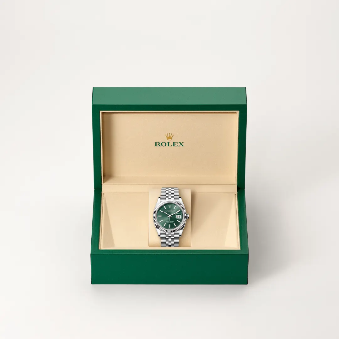 Rolex Datejust in Rolesor weiß (Kombination aus Edelstahl Oystersteel und Weißgold), M126234-0051-5 – Uhren Schmiemann