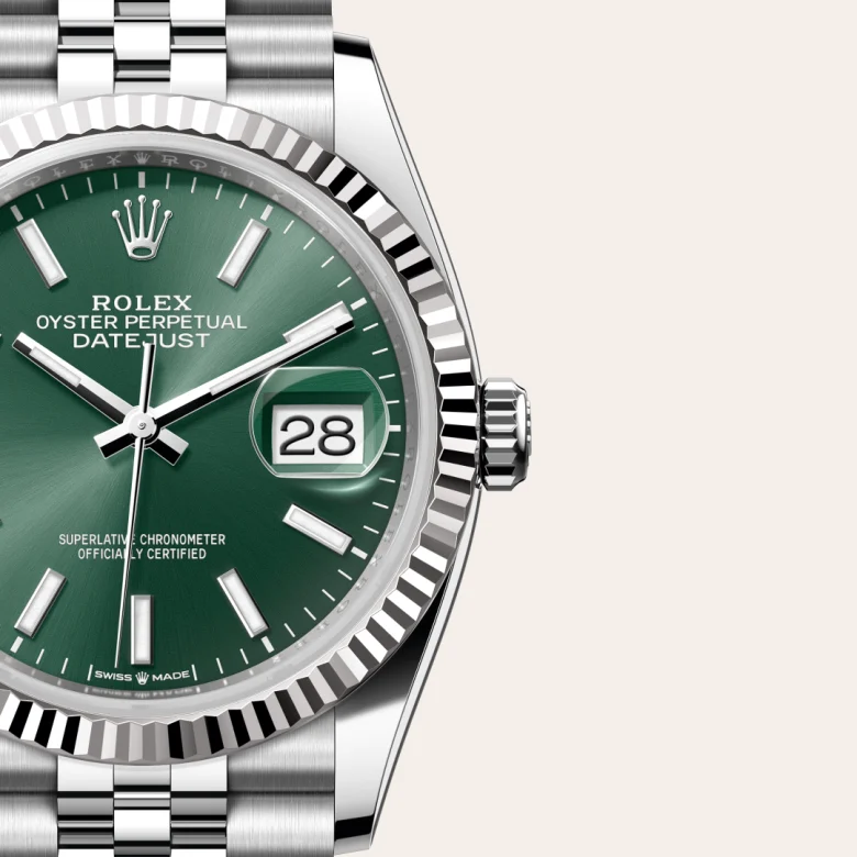 Rolex Datejust in Rolesor weiß (Kombination aus Edelstahl Oystersteel und Weißgold), M126234-0051-8 – Uhren Schmiemann