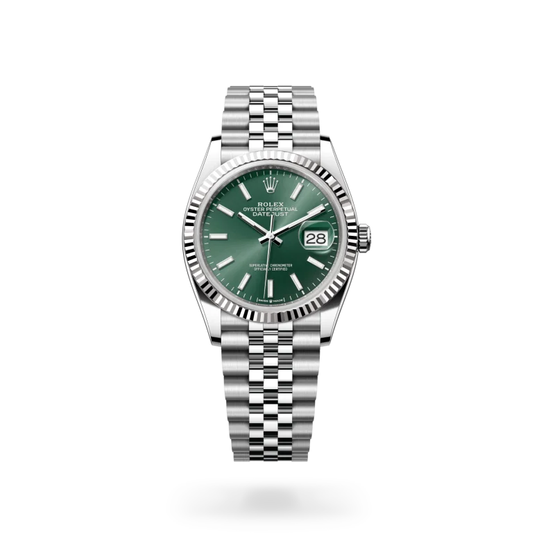 Rolex Datejust in Rolesor weiß (Kombination aus Edelstahl Oystersteel und Weißgold), M126234-0051-2 – Uhren Schmiemann