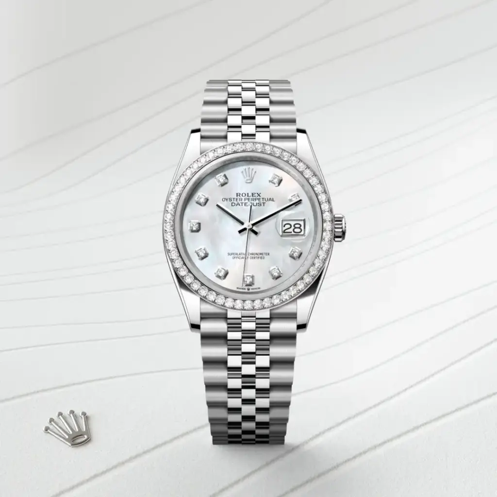 Rolex Datejust in Rolesor weiß (Kombination aus Edelstahl Oystersteel und Weißgold), M126284RBR-0011-3 – Uhren Schmiemann