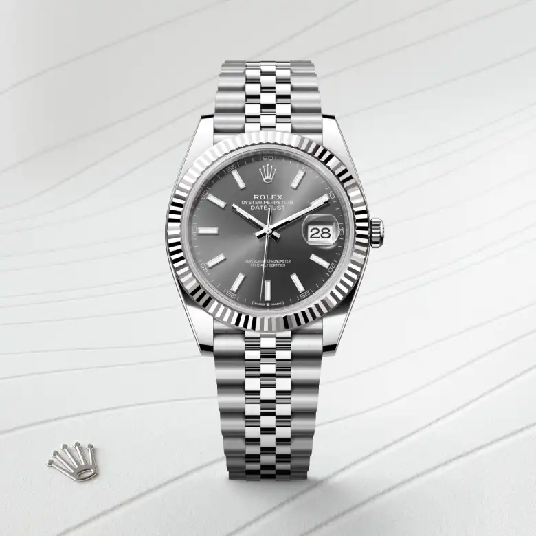 Rolex Datejust in Rolesor weiß (Kombination aus Edelstahl Oystersteel und Weißgold), M126334-0014-4 – Uhren Schmiemann