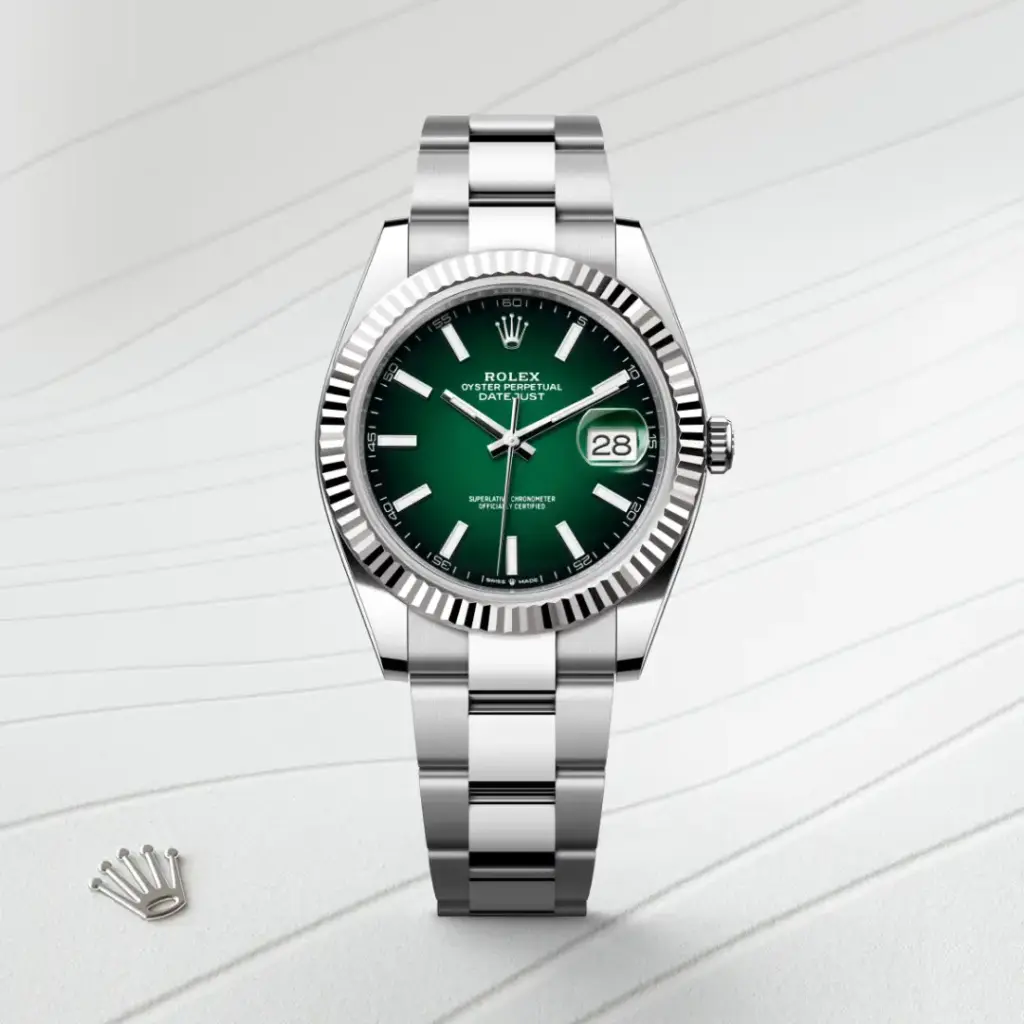 Rolex Datejust in Rolesor weiß (Kombination aus Edelstahl Oystersteel und Weißgold), M126334-0033-3 – Uhren Schmiemann