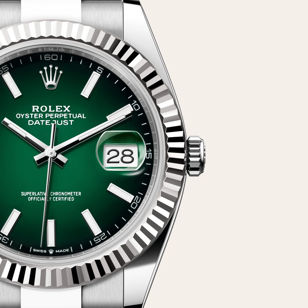 Rolex Datejust in Rolesor weiß (Kombination aus Edelstahl Oystersteel und Weißgold), M126334-0033-7 – Uhren Schmiemann