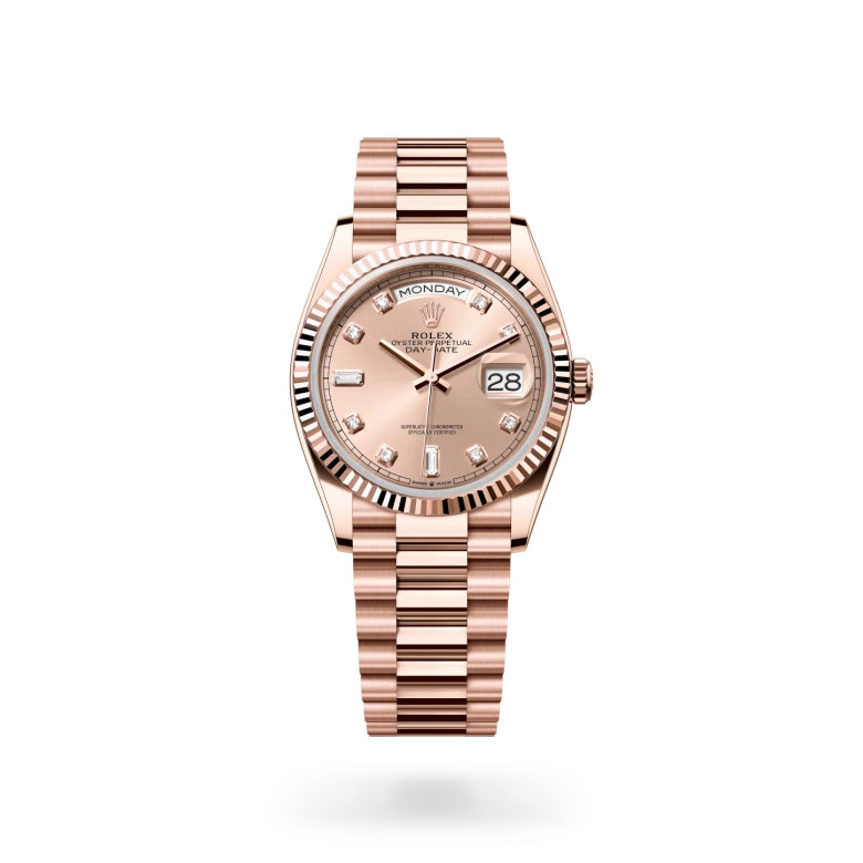 Rolex Day-Date in 18 Karat Everose-Gold, M128235-0009-2 – Uhren Schmiemann