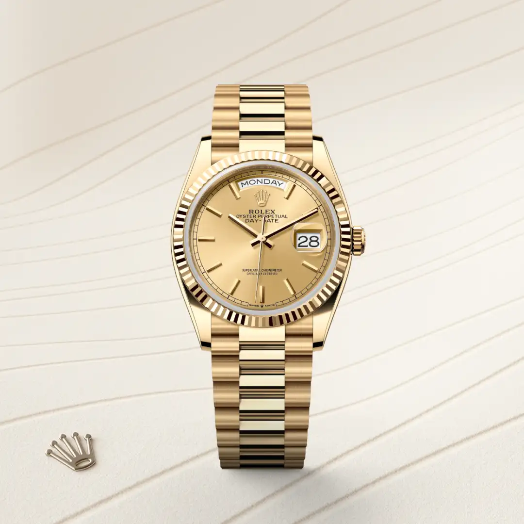 Rolex Day-Date in 18 Karat Gelbgold, M128238-0045-3 – Uhren Schmiemann