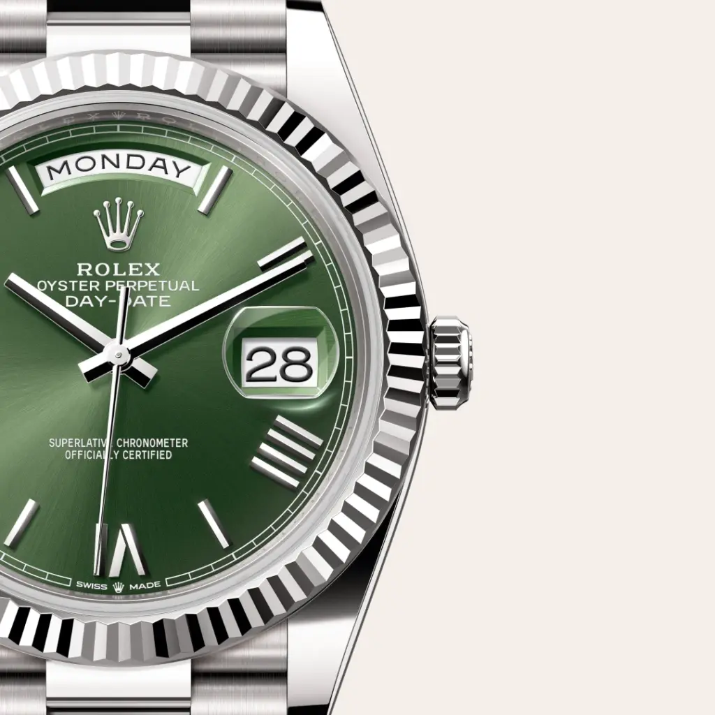 Rolex Day-Date in 18 Karat Weißgold, M228239-0033-7 – Uhren Schmiemann
