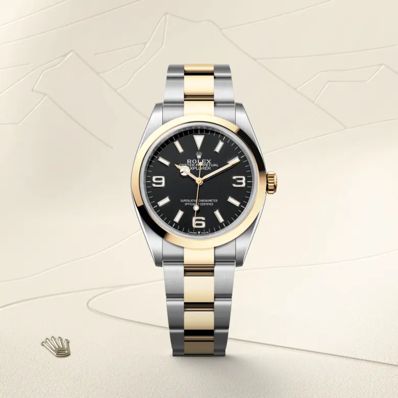 Rolex Explorer in Rolesor gelb (Kombination aus Edelstahl Oystersteel und Gelbgold), M124273-0001-4 – Uhren Schmiemann