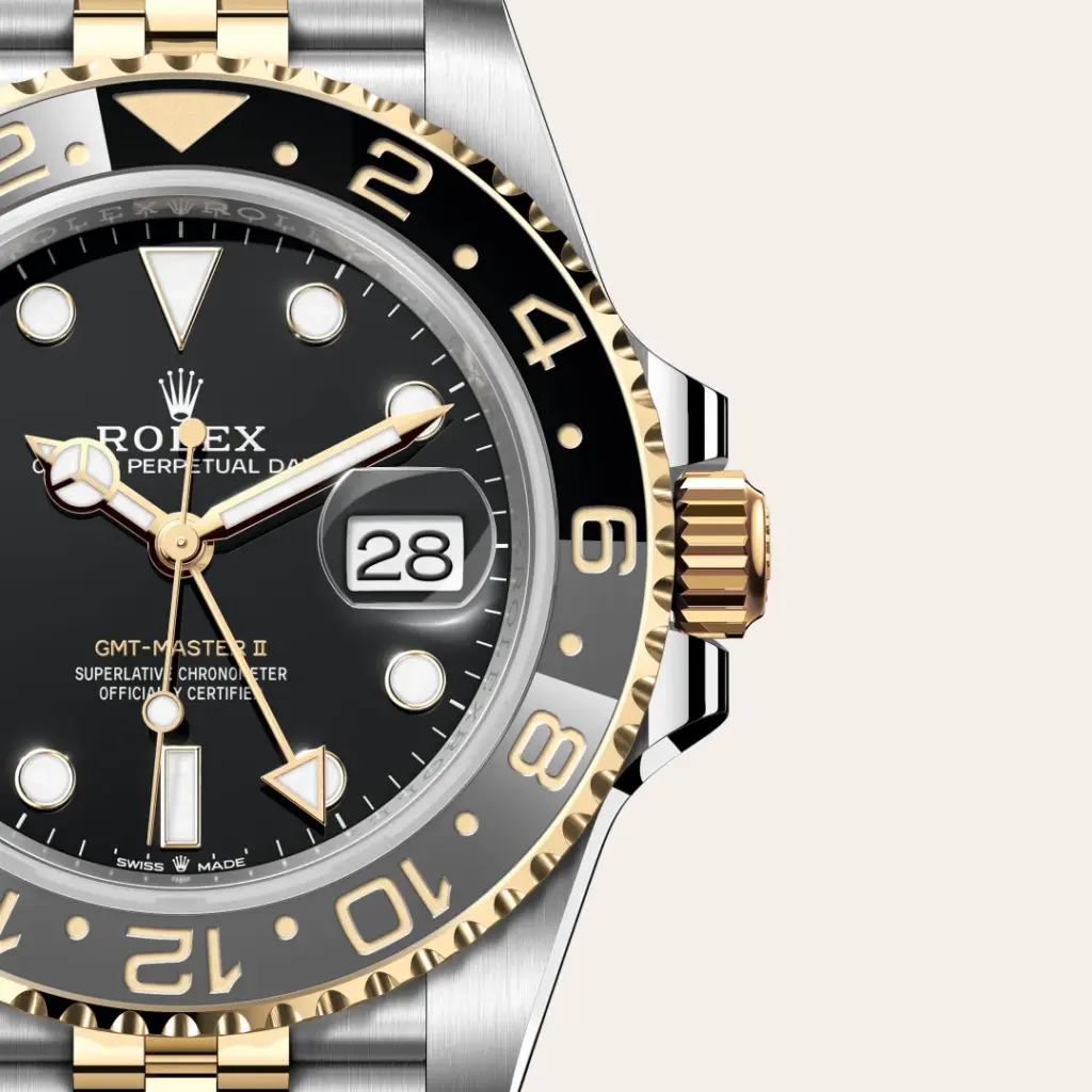 Rolex GMT-Master II in Rolesor gelb (Kombination aus Edelstahl Oystersteel und Gelbgold), M126713GRNR-0001-7 – Uhren Schmiemann