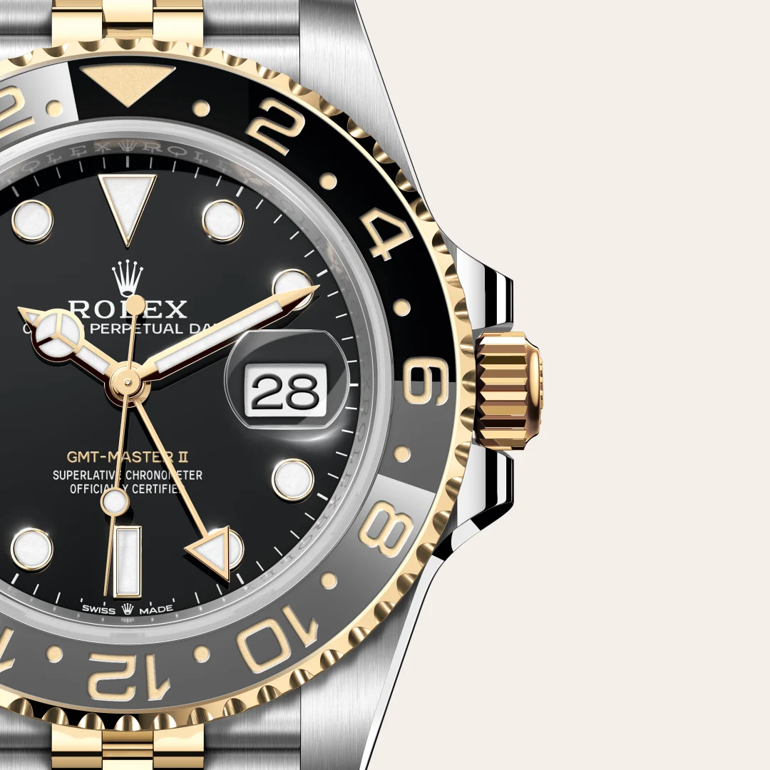 Rolex GMT-Master II in Rolesor gelb (Kombination aus Edelstahl Oystersteel und Gelbgold), M126713GRNR-0001-7 – Uhren Schmiemann