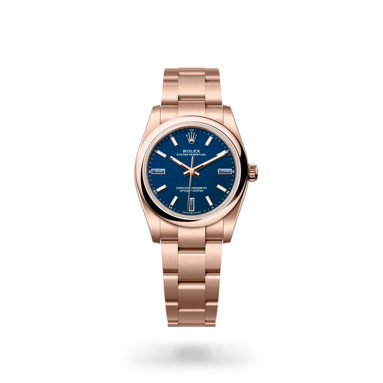 Rolex Oyster Perpetual in 18 Karat Everose-Gold, M124205-0002-2 – Uhren Schmiemann