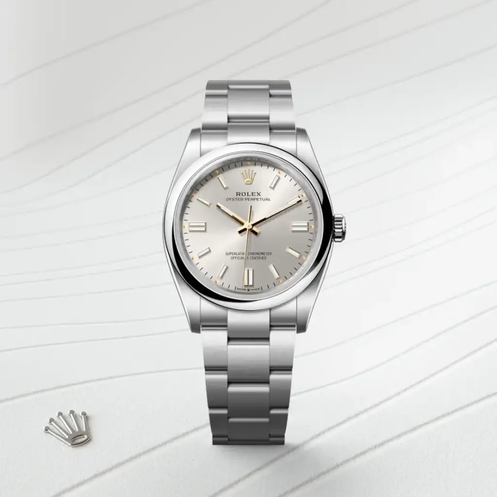 Rolex Oyster Perpetual in Edelstahl Oystersteel, M126000-0001-3 – Uhren Schmiemann