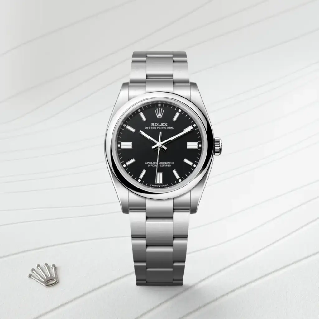 Rolex Oyster Perpetual in Edelstahl Oystersteel, M126000-0014-3 – Uhren Schmiemann