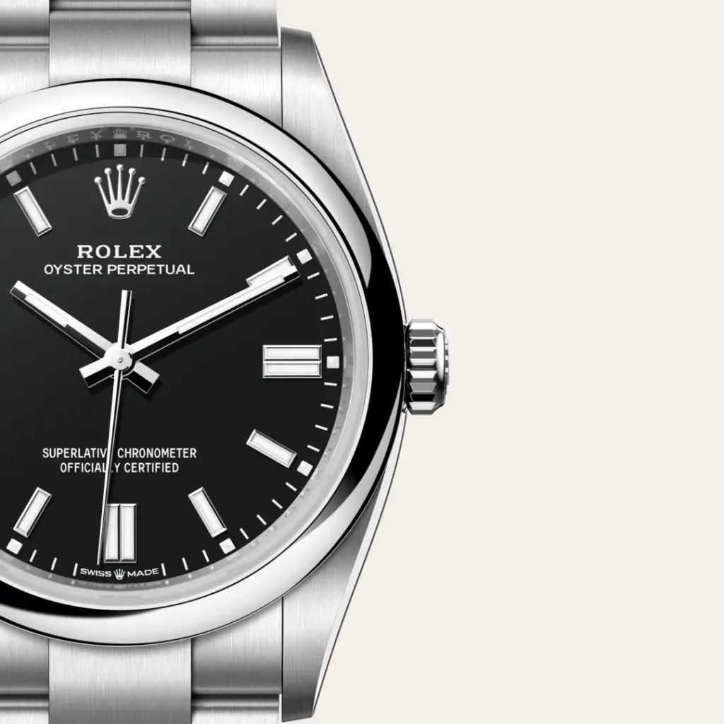 Rolex Oyster Perpetual in Edelstahl Oystersteel, M126000-0014-7 – Uhren Schmiemann