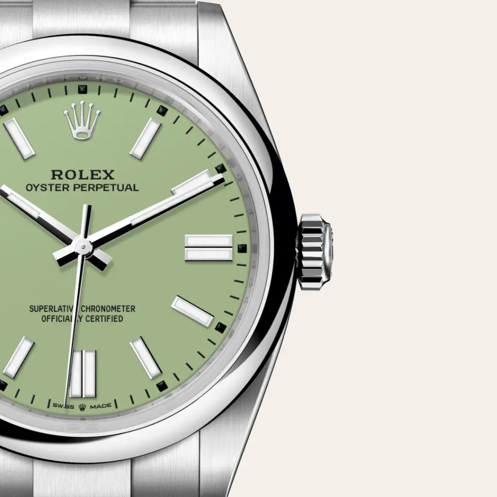 Rolex Oyster Perpetual in Edelstahl Oystersteel, M134300-0006-7 – Uhren Schmiemann